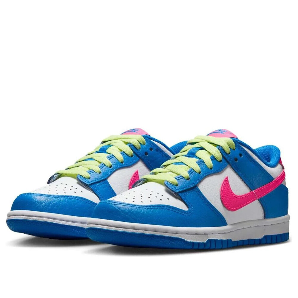 Nike Dunk Low IB7747-406 Sneaker Kids Blue White Leather Lifestyle Shoes DWA2837